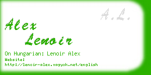 alex lenoir business card